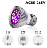 Full Spectrum cfl LED Grow Light Lampada E27 E14 MR16 GU10 Indoor Plant Lamp Flowering Hydroponics System IR UV Garden 110V 220V