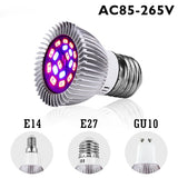 Full Spectrum cfl LED Grow Light Lampada E27 E14 MR16 GU10 Indoor Plant Lamp Flowering Hydroponics System IR UV Garden 110V 220V