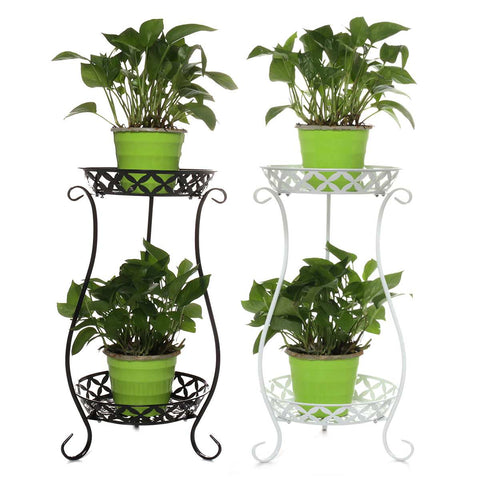 Iron Double-layer Plant Stand