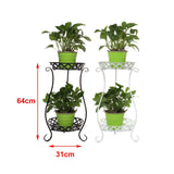 Iron Double-layer Plant Stand