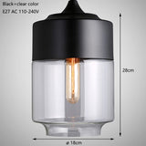 Modern loft hanging Glass Pendant Lamp Fixtures