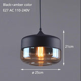 Modern loft hanging Glass Pendant Lamp Fixtures