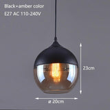 Modern loft hanging Glass Pendant Lamp Fixtures