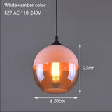 Modern loft hanging Glass Pendant Lamp Fixtures