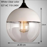 Modern loft hanging Glass Pendant Lamp Fixtures