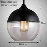 Modern loft hanging Glass Pendant Lamp Fixtures